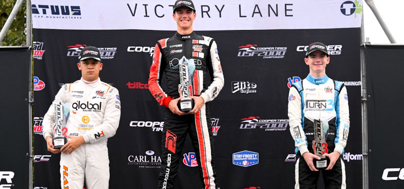 Christian Weir Ends the USF2000 Season With A Podium