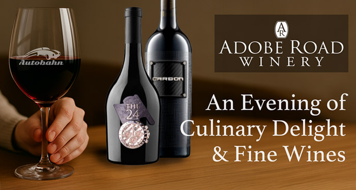 Unforgettable, Exclusive Evening of Fine Wine Pairings w/ Adobe Road Winery