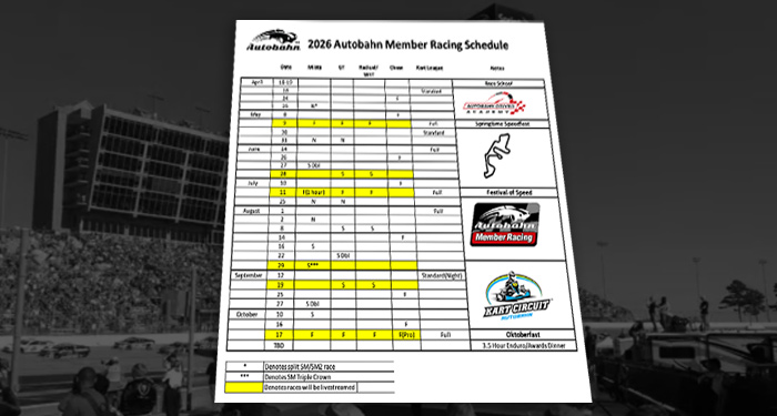 2026 Member Race Schedule is Here!