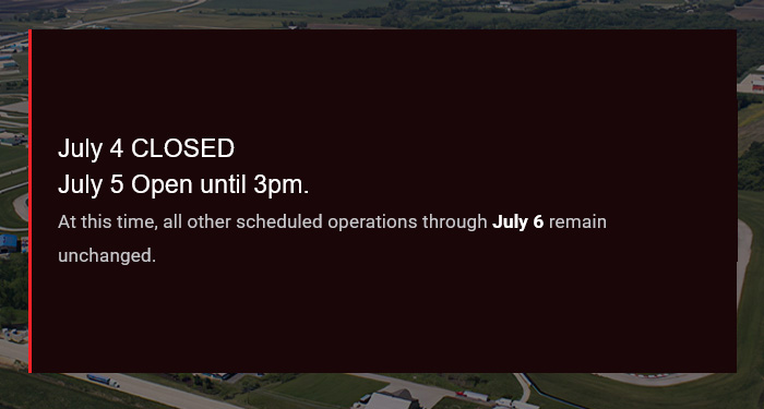 Track Schedule Update
